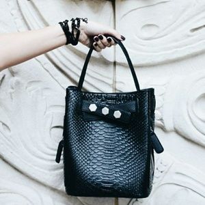 NWT THE DARK SIDE VEGAN LEATHER - BLACK